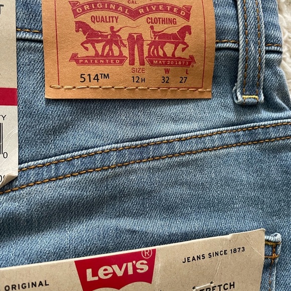 Levi's Light Blue Straight Jeans 12 Husky - Picture 8 of 12